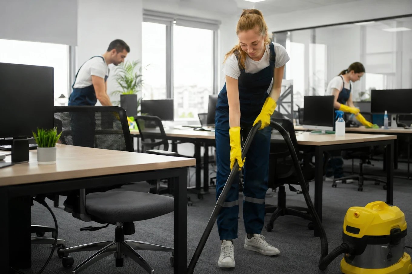 Professionele bedrijfsschoonmaak van kantoorruimte door TurboClean in West-Vlaanderen